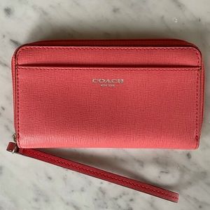 Coach Zip Around Wristlet